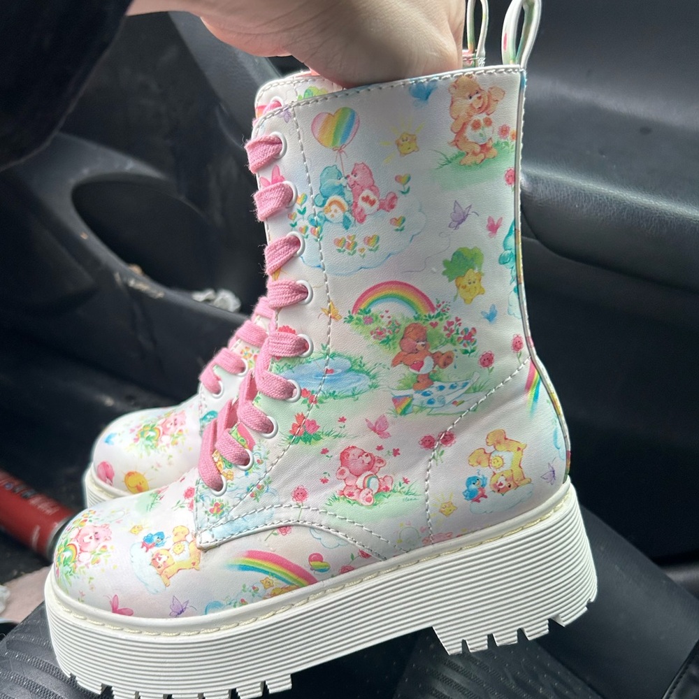 Dolls Kill x Care Bears combat boots